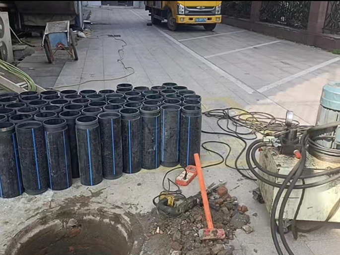 望城PE置换管厂家 DN315置换管 非开挖管短管置换